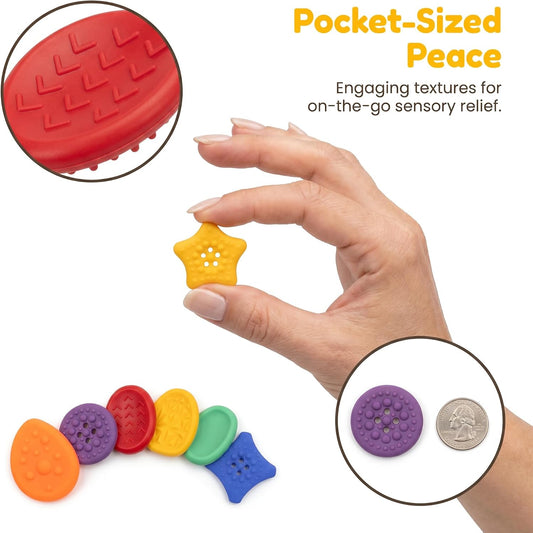 48PCS Random Color Fidget Toys Sensory Stone for Kids，Textured Soft Worry Stone for Autism Kids Calming - Fidget Stress Toys for Students Anxiety Relief - Small Prizes Fidget Toys
