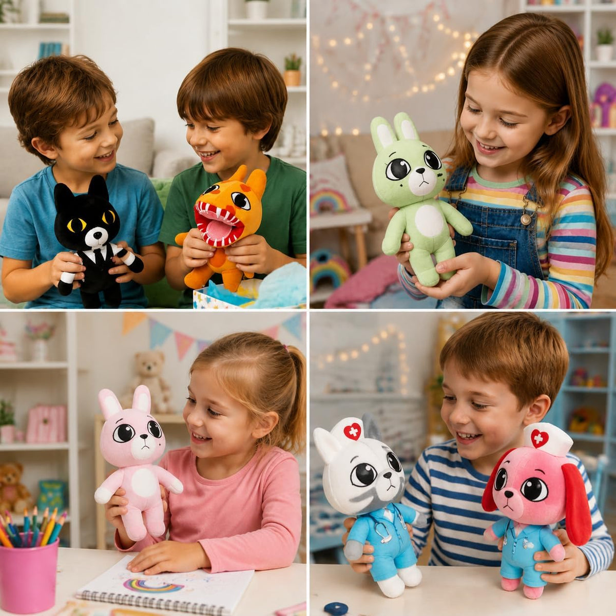 Plush Toys for Veterinary clinics,Bandage Patient, Barney, Dr. Harlow, Head Nurse, Nurse, Duckman, Ratthew, Ron,Secret Agent, Stripes Patient,Ghost,Purple Intern